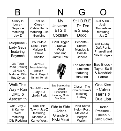 Collaborators Bingo Card