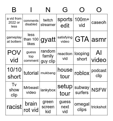 god help me Bingo Card