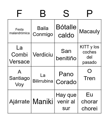 BINGO FBSP 2024 Bingo Card