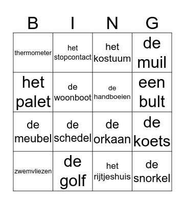 woordbingo Card