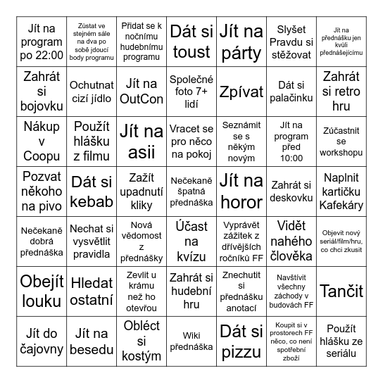 FF 2024 Bingo Card