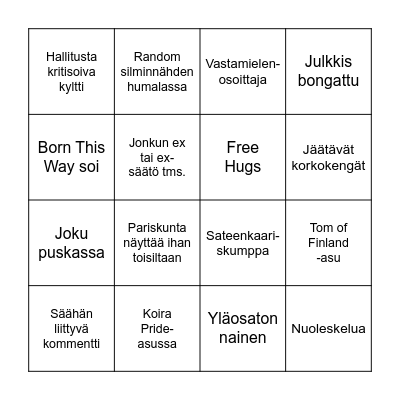 Pridebingo 2024 Bingo Card