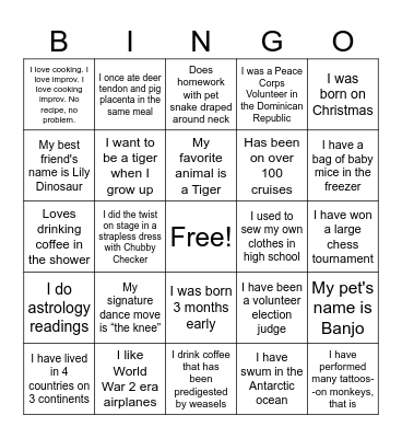 Caz Northwest 2024 Camp Bingo! Bingo Card