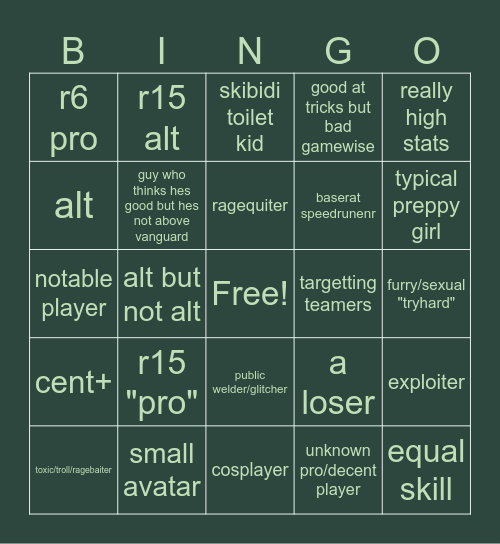 Doomspire Bingo Card