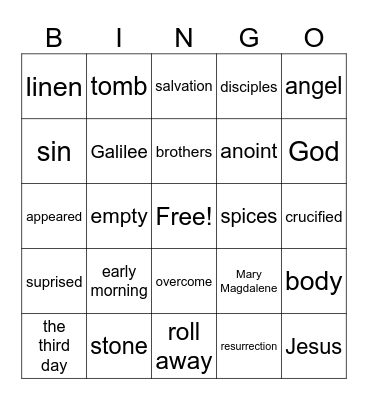 JESUS IS RISEN! Bingo Card