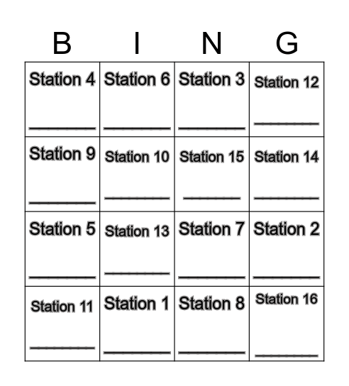 Bingo Obstacles Bingo Card