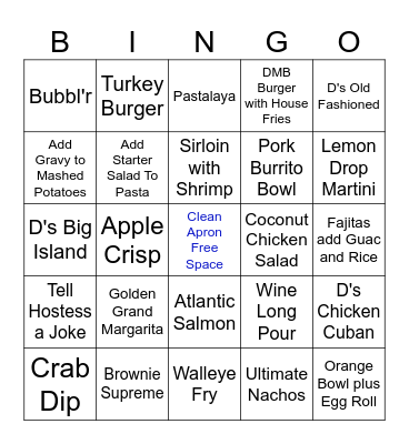 D.M.Bingo Card