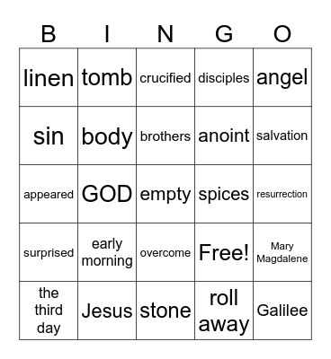 JESUS IS RISEN! Bingo Card