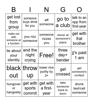 we so back Bingo Card