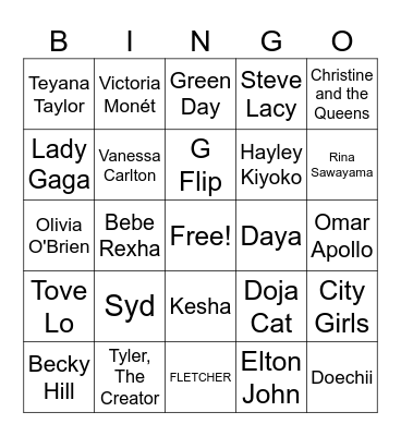 Pride Bingo Card