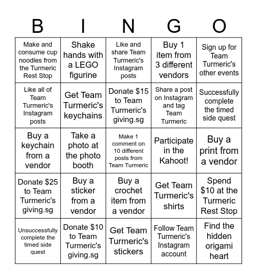 NOZOMI Bingo Card