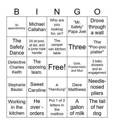 BEACH WEEK BINGO Card