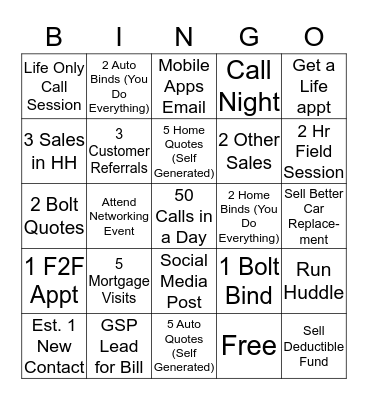 Jamie Terry Bingo Card