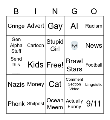 Instagram Reels Bingo Card Bingo Card