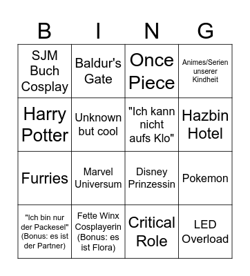 Dokomi Bingo 2024 Bingo Card
