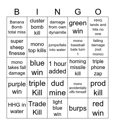 WORMS Bingo Card