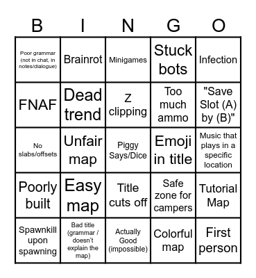 Public Piggy BM Bingo Card