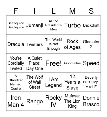 Movies_06292024 Bingo Card
