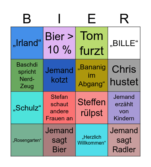 Beertasting 24 Bingo Card