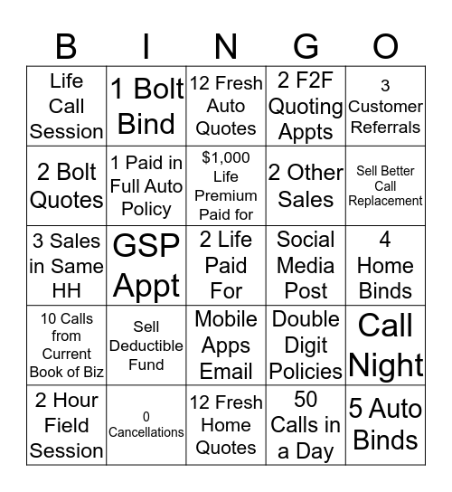David Kim Bingo Card