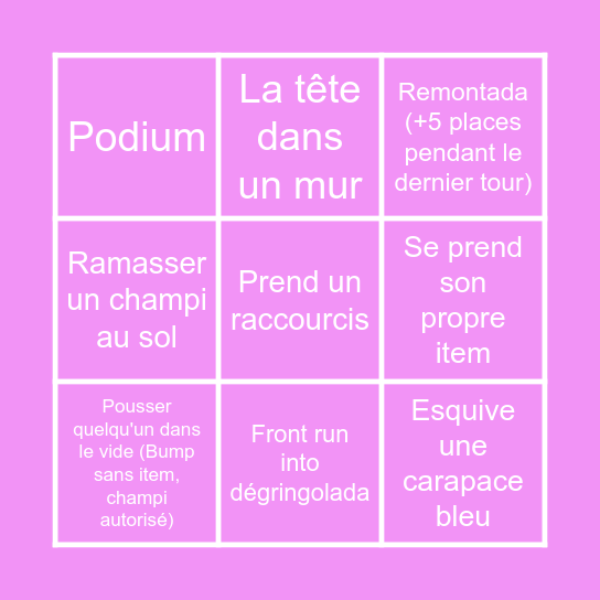 Tournoi MK Sheiyah Bingo Card