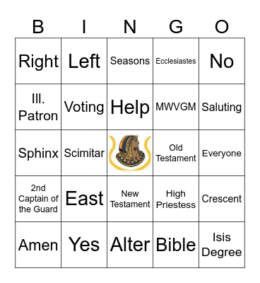 2024 Shrine Study Plan Bingo Card