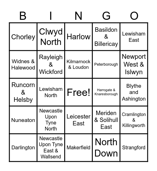 Steven & Jose's Genilex Bingo Card