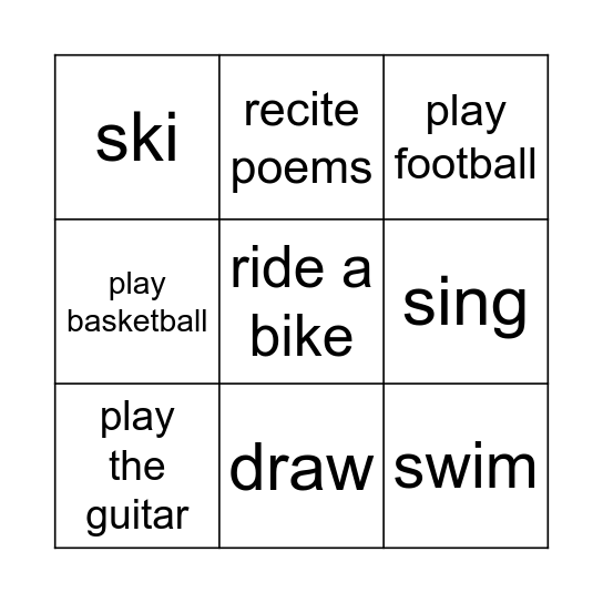 Can you Bingo Card