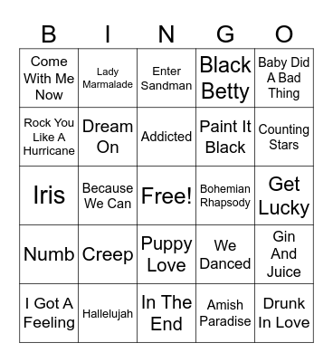 Val’s Bingo #1 Bingo Card