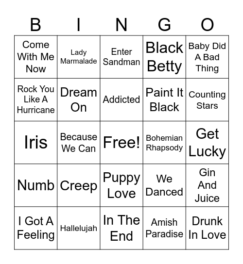 Val’s Bingo #1 Bingo Card