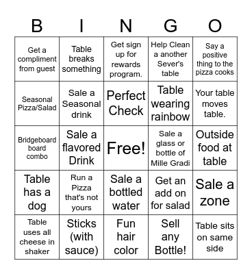 Grimaldi's Bingo Card