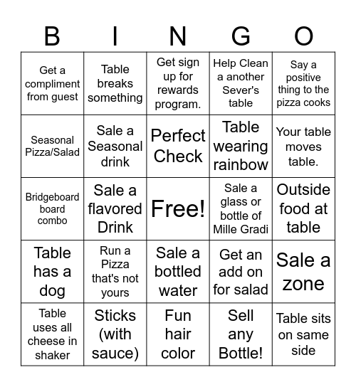 Grimaldi's Bingo Card