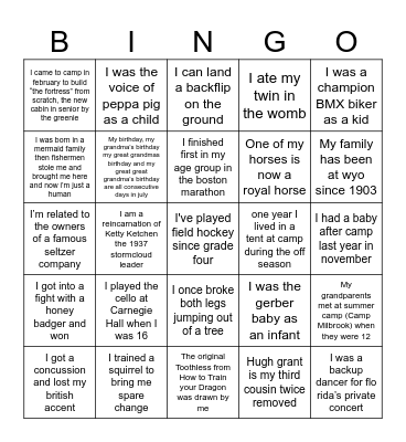 Senior Citizen Retirement Bingo Extravaganza Bingo Card