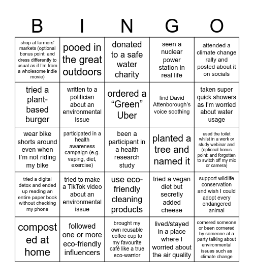 PGH Bingo! I have... Bingo Card