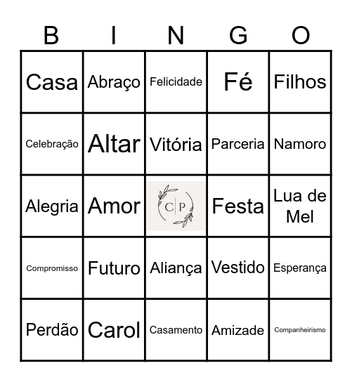 BINGO DA CAROL Bingo Card