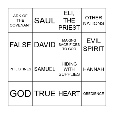 SAMUEL  SAUL  DAVID Bingo Card