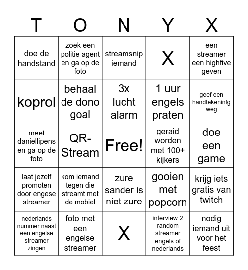 BINGO TwitchCon Bingo Card