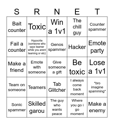 THE STRONGEST BINGO Card