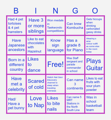 Seniors Retreat 2024 Bingo Card