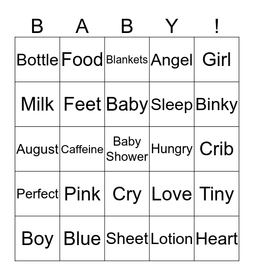 Baby Arroyo Bingo Card
