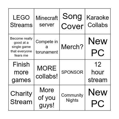 Yureingo Bingo Card