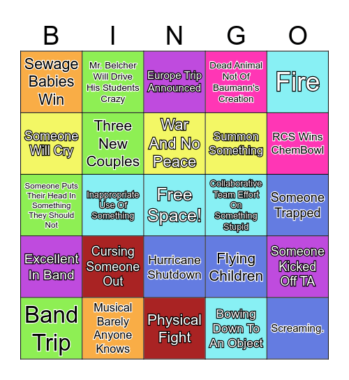 2024-25 School Bingo Card