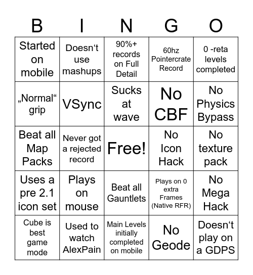 Ethical GD Bingo Card