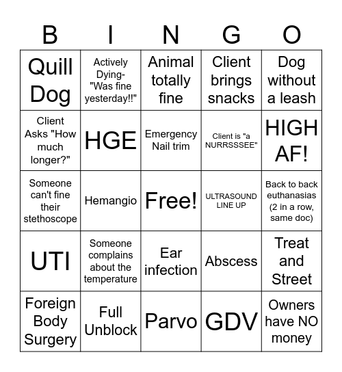 Long Weekend EVC BINGO Card