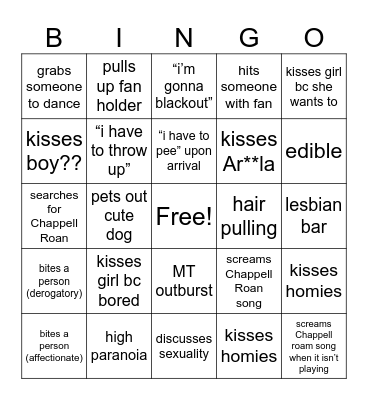 Amber Bingo Card