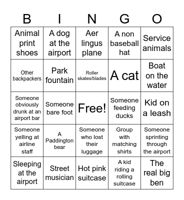 Hiking the Alps Travel Bingo Card