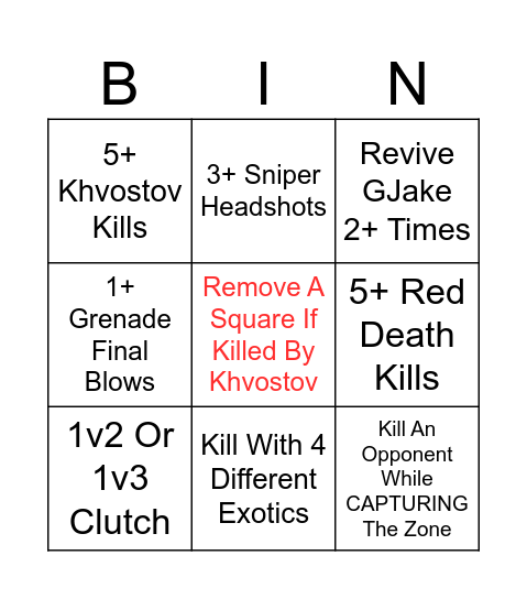 Trials Bingo Vs GJake Bingo Card