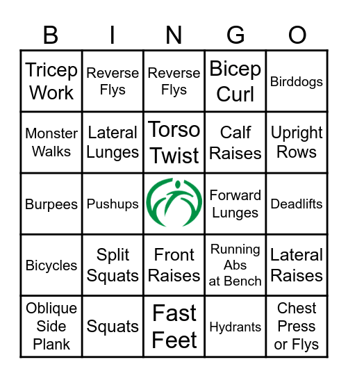 FTF Fitness Bingo Card