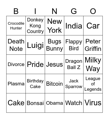 Infinite Craft Bingo Card