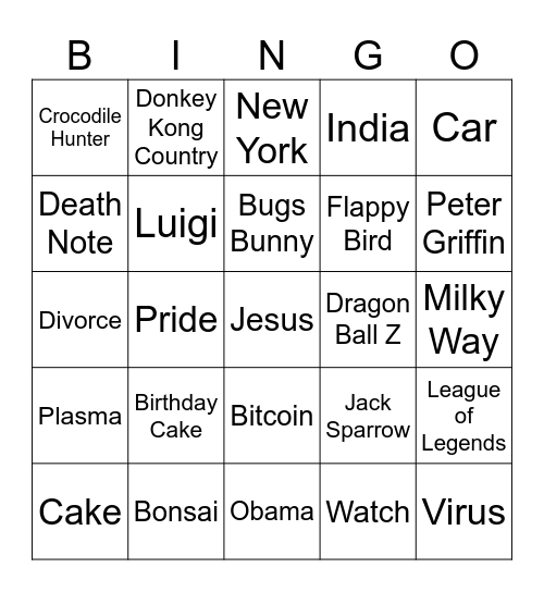 Infinite Craft Bingo Card